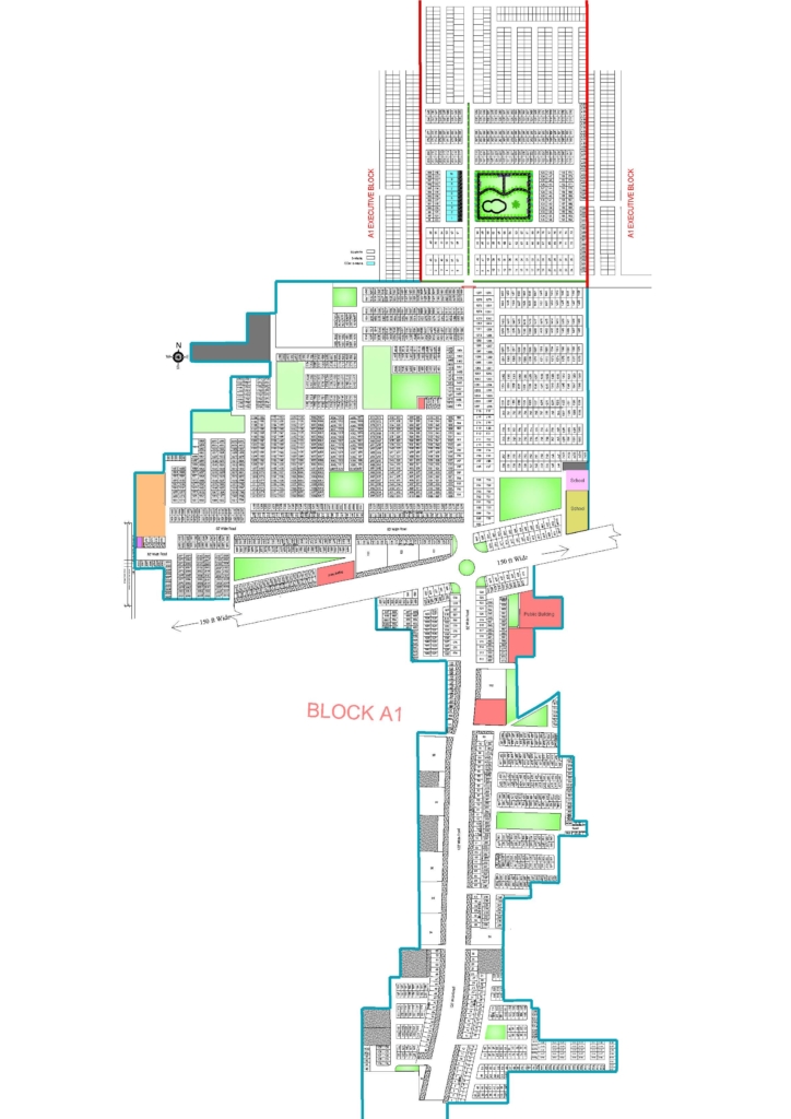 A 1 Block Map Central Park Housing Scheme Society Lahore