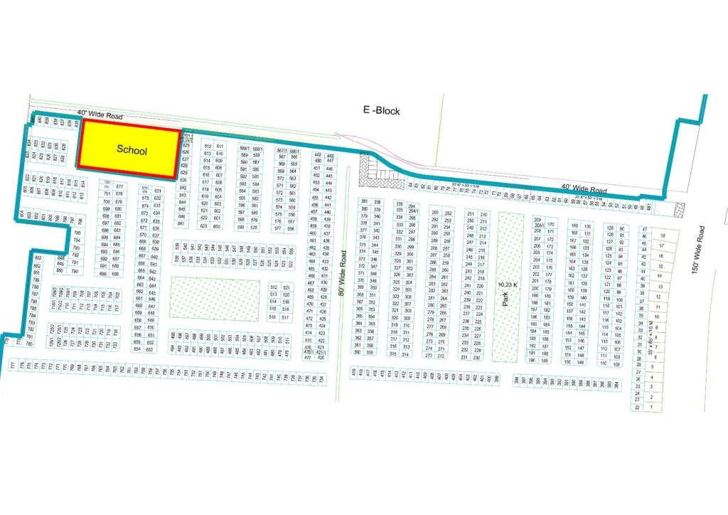 E Block Map Central Park Housing Scheme Society Lahore
