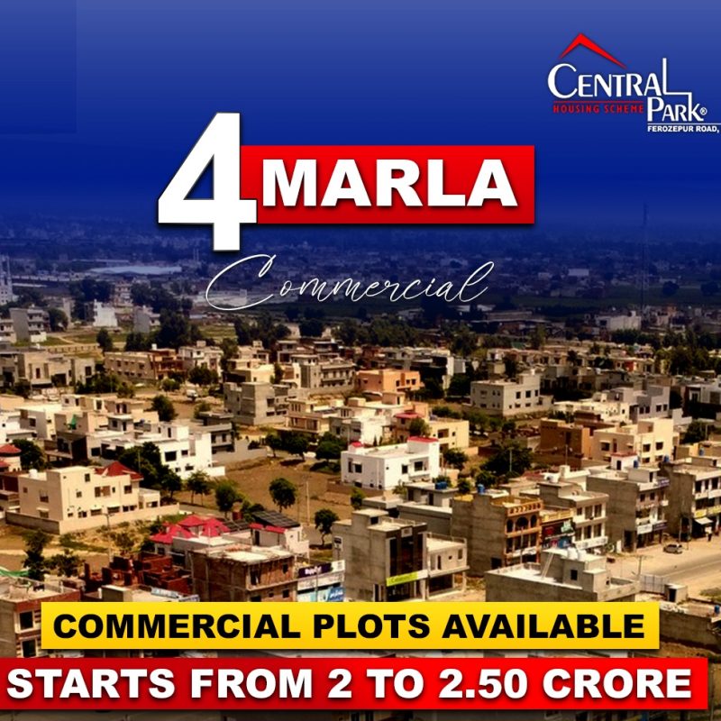 2m 4m 5m 8m Commercial Plot Price & Payment Plan Central Park Housing Scheme Lahore