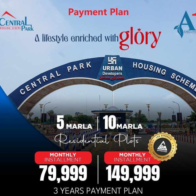 Central Park Housing SchemeLahore Payment Plan